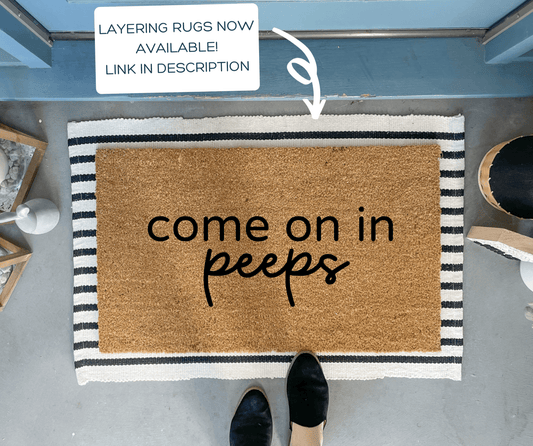 Come On In Peeps Funny Easter Doormat