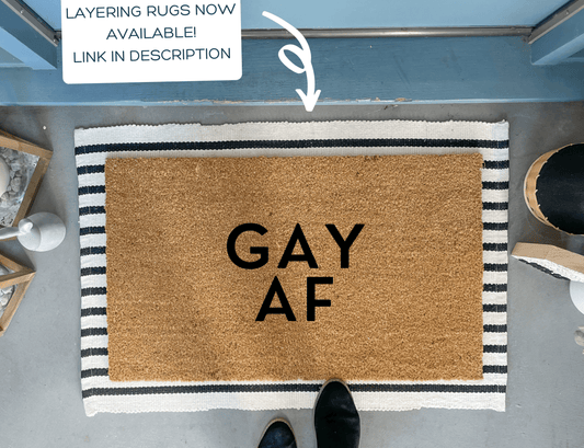 GAY AF Pride Doormat
