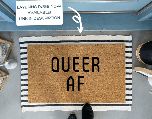 QUEER AF Pride Doormat