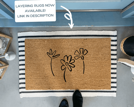 Modern Flowers Doormat