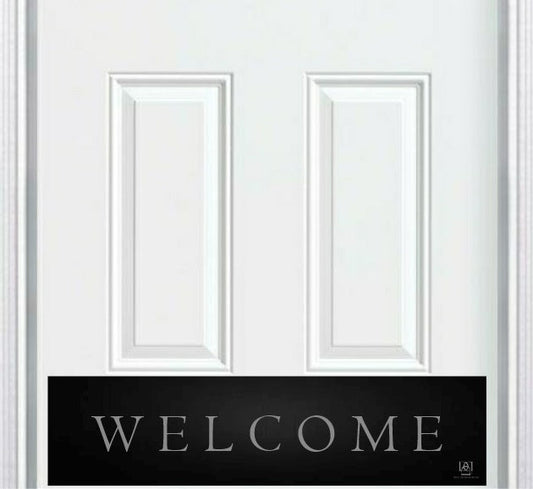 Traditional Welcome Engraved Door Kick Plate - Classic Entrance Protection