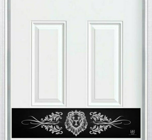 Lion's Den Engraved Door Kick Plate - Majestic Entrance Protection