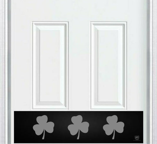 Shamrock Engraved Door Kick Plate - Irish Pride Entrance Protection
