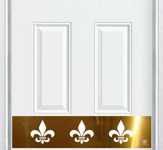 Fleur De Lis Engraved Door Kick Plate - Classic French Entrance Protection