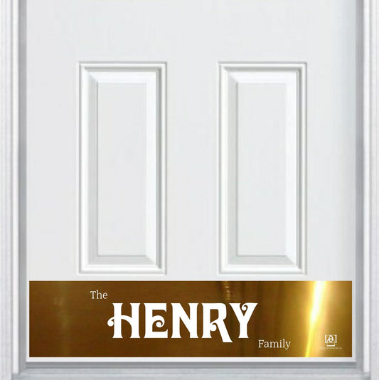 Davida Last Name Monogram Engraved Door Kick Plate — Personalized Elegant Protection