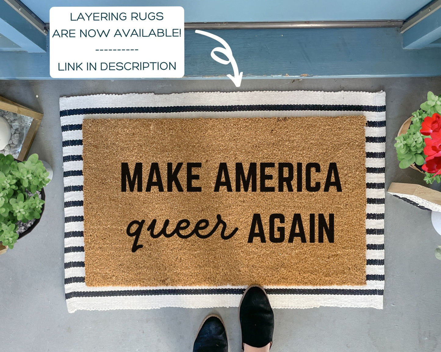 Make America Queer Again Funny Pride Doormat