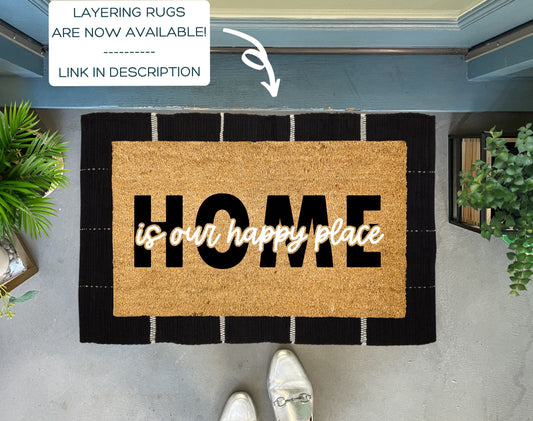 Home is our Happy Place Outdoor Door Mat