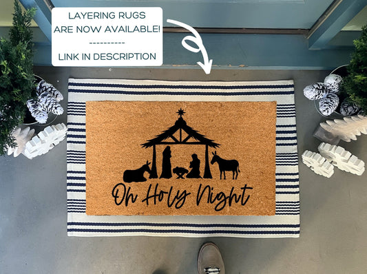 Nativity Doormat - Oh Holy Night