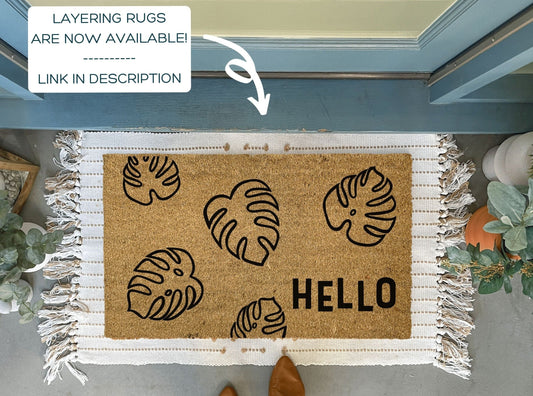 Monstera Leaf Plant Doormat