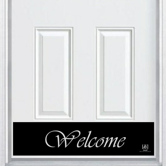 Script Welcome Engraved Door Kick Plate - Elegant Entrance Protection