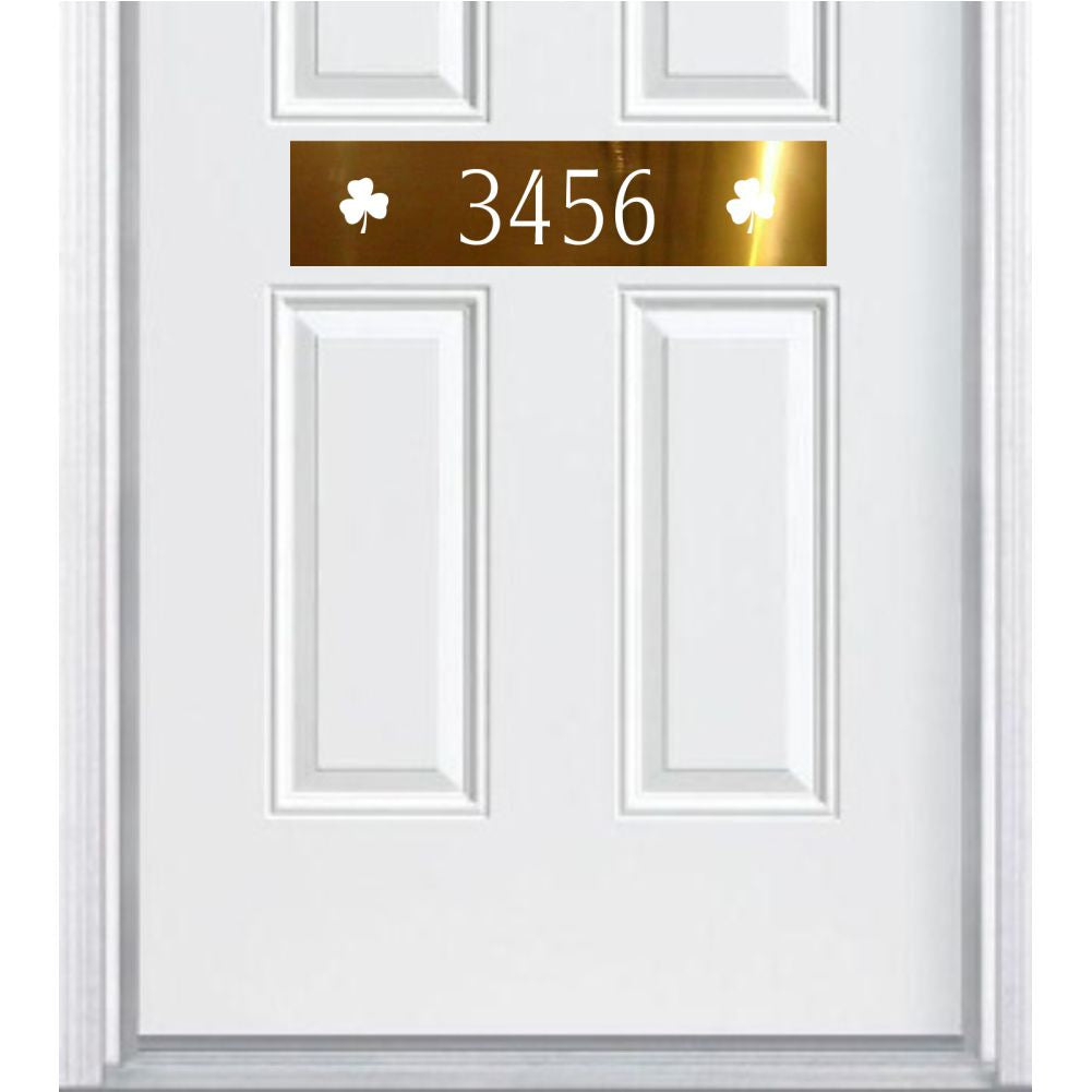 Shamrock Engraved Address Door Accent Plate - Custom Irish Home