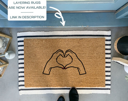 Heart Hands Valentine's Day Doormat
