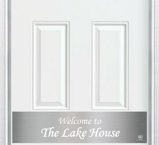 Welcome to the Lake House Engraved Door Kick Plate - Lakeside Entrance Protection