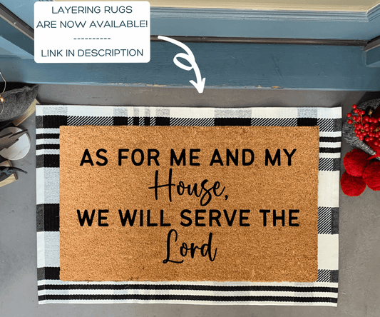 As For Me and My House We Will Serve The Lord Doormat