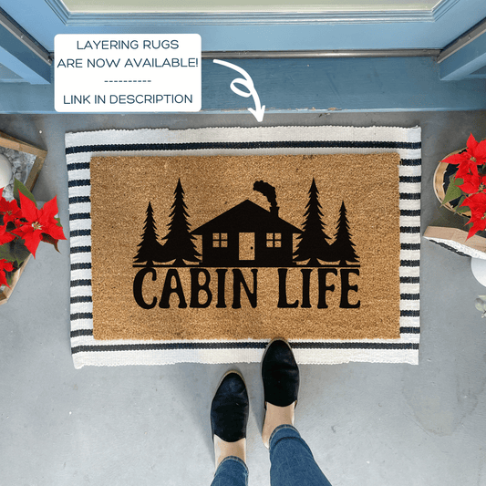 Cabin Life Doormat, Natural Coir