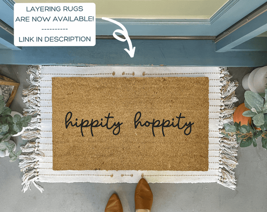 Hippity Hoppity Easter Doormat