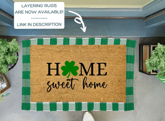 Home Sweet Home Shamrock Doormat
