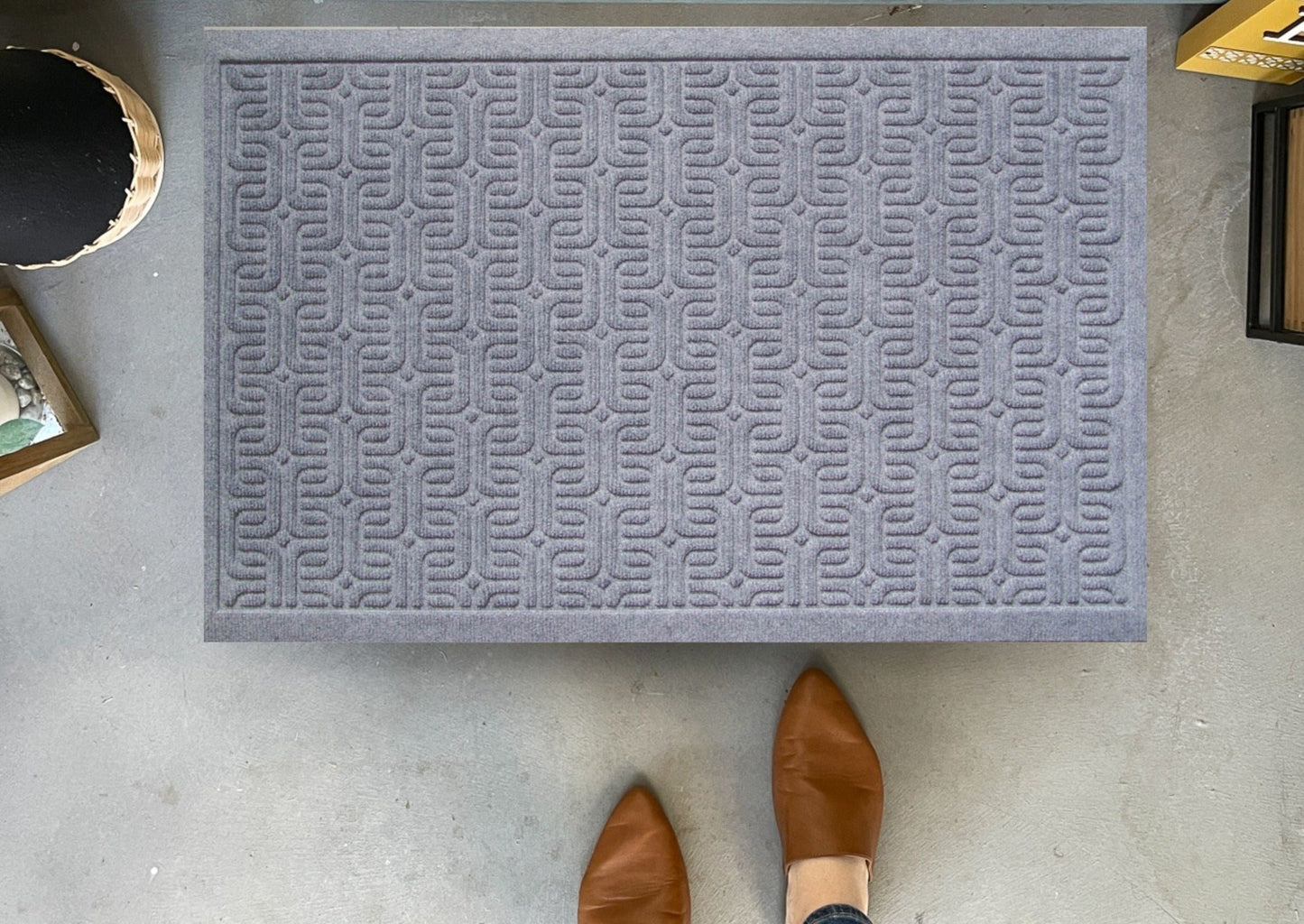 Low Profile Weatherproof Doormat - Blue 22" x 35"