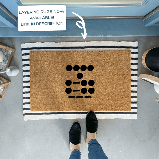 Morse Code HELLO Doormat