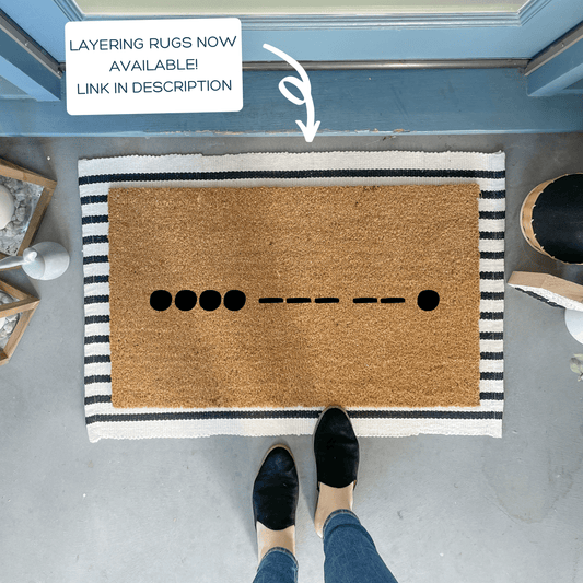 Morse Code HOME Doormat