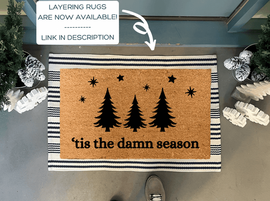 'tis the damn season Christmas Doormat