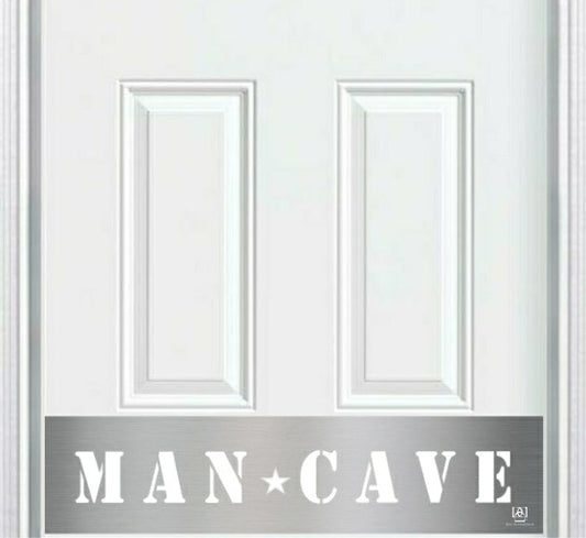 Man Cave Engraved Door Kick Plate - Ultimate Retreat Entrance Protection