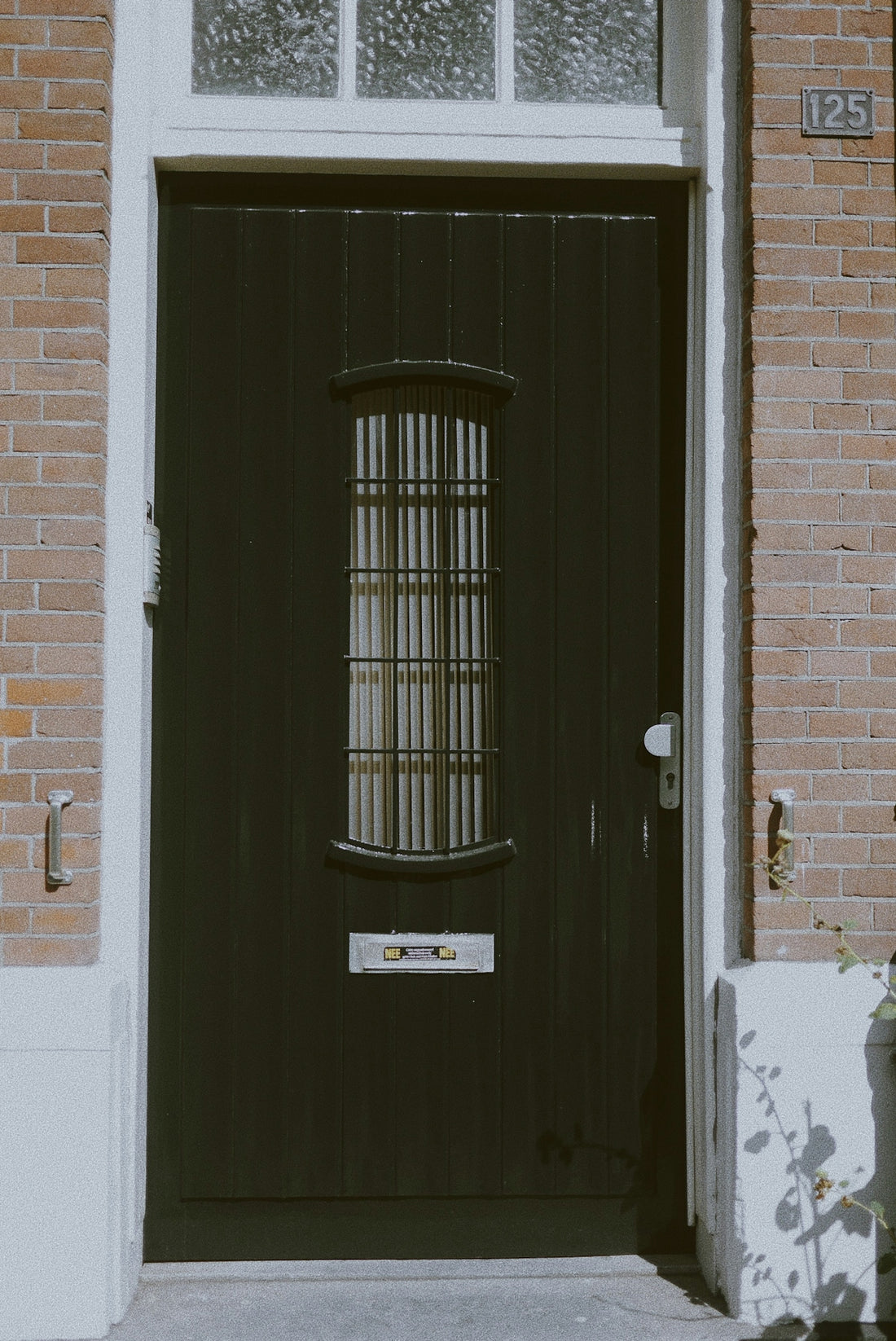 closed black door