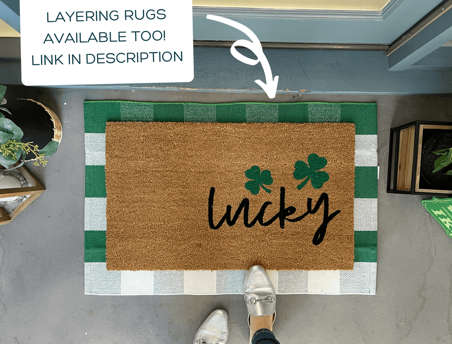 Lucky Shamrock St. Patrick's Day Doormat