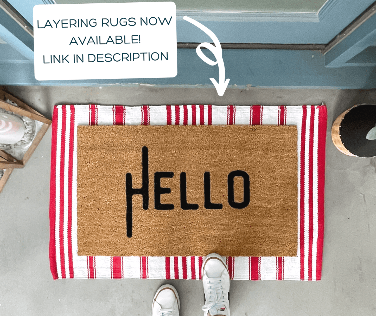 Retro Style Hello Doormat