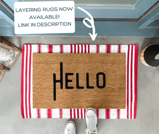 Retro Style Hello Doormat