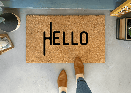 Retro Style Hello Doormat
