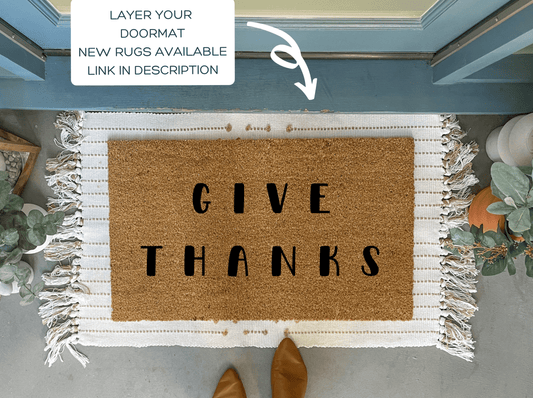 Give Thanks Fall Doormat