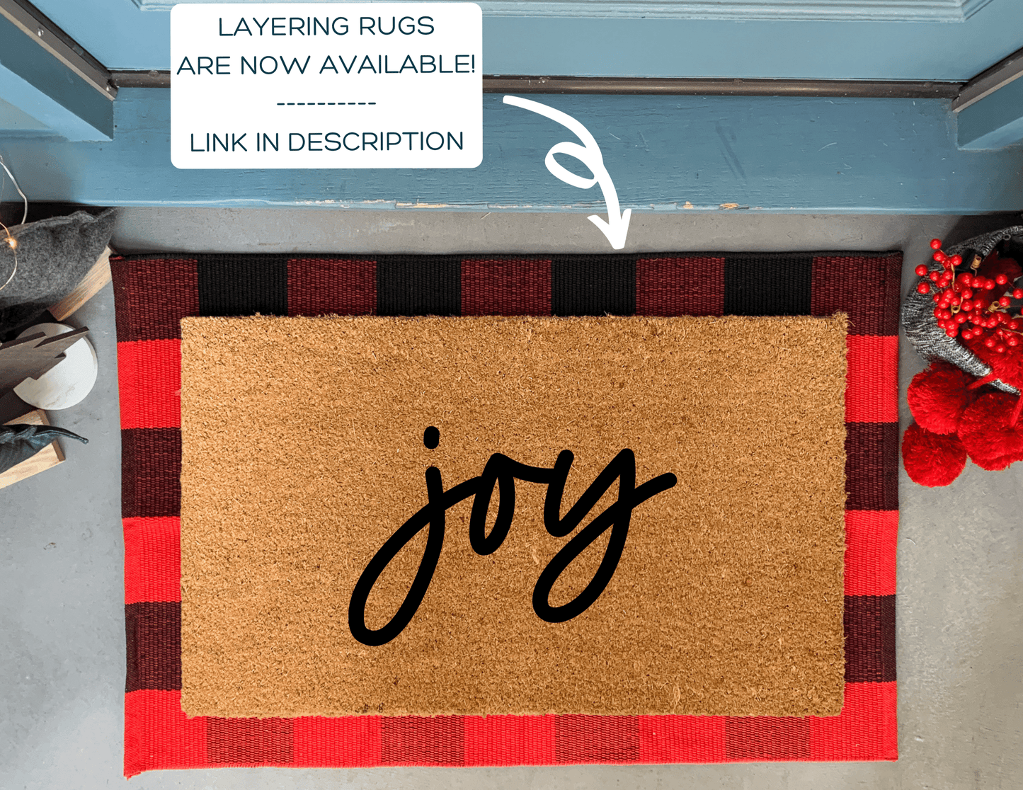 joy Holiday Doormat