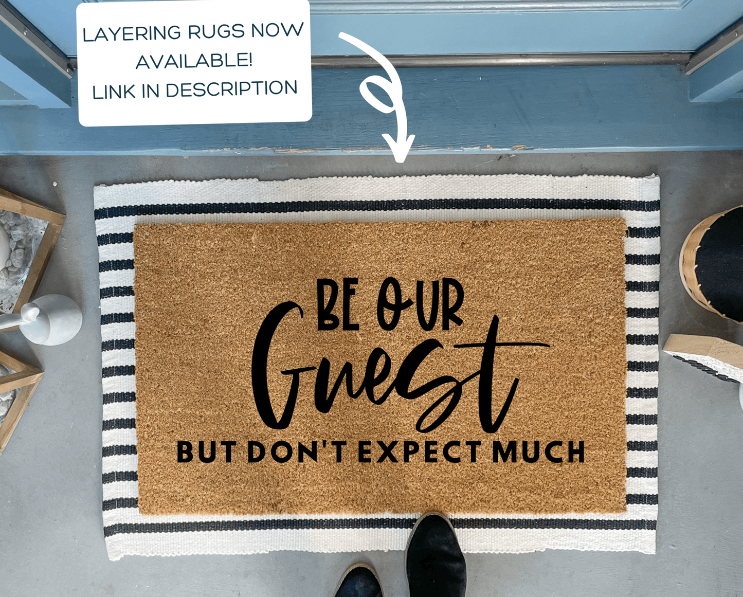 Be Our Guest Funny Doormat