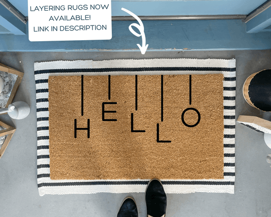 HELLO Doormat - Modern Lines Doormat