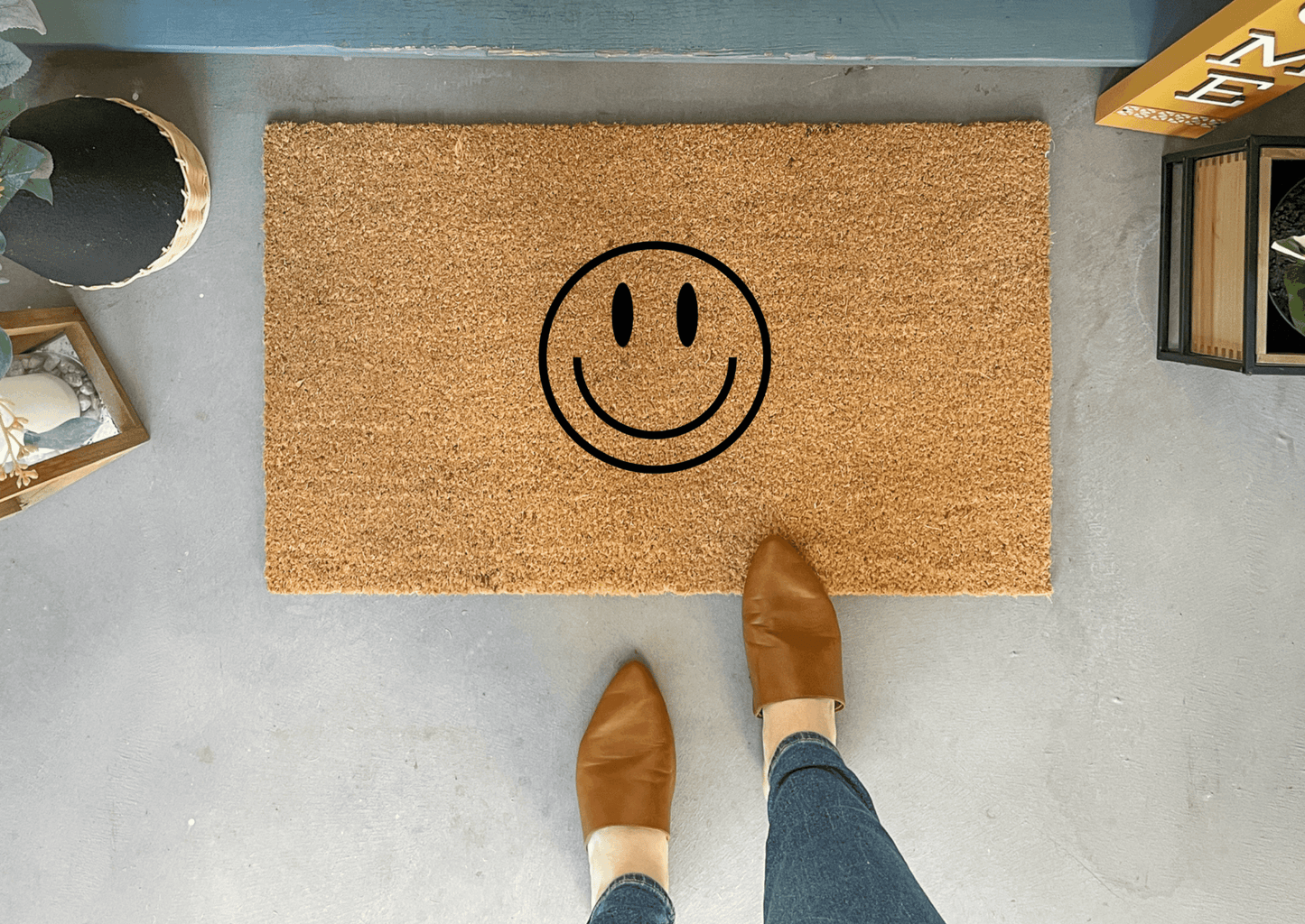 Happy Face Doormat