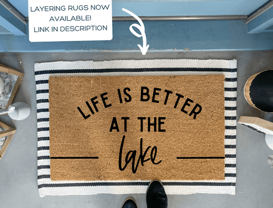 Life is Better at the Lake Doormat