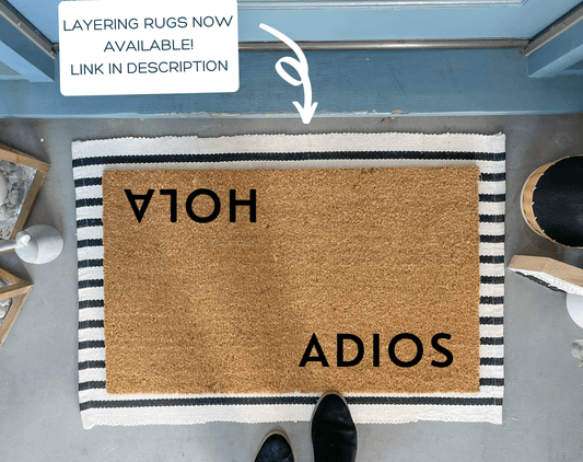 HOLA ADIOS Spanish Doormat