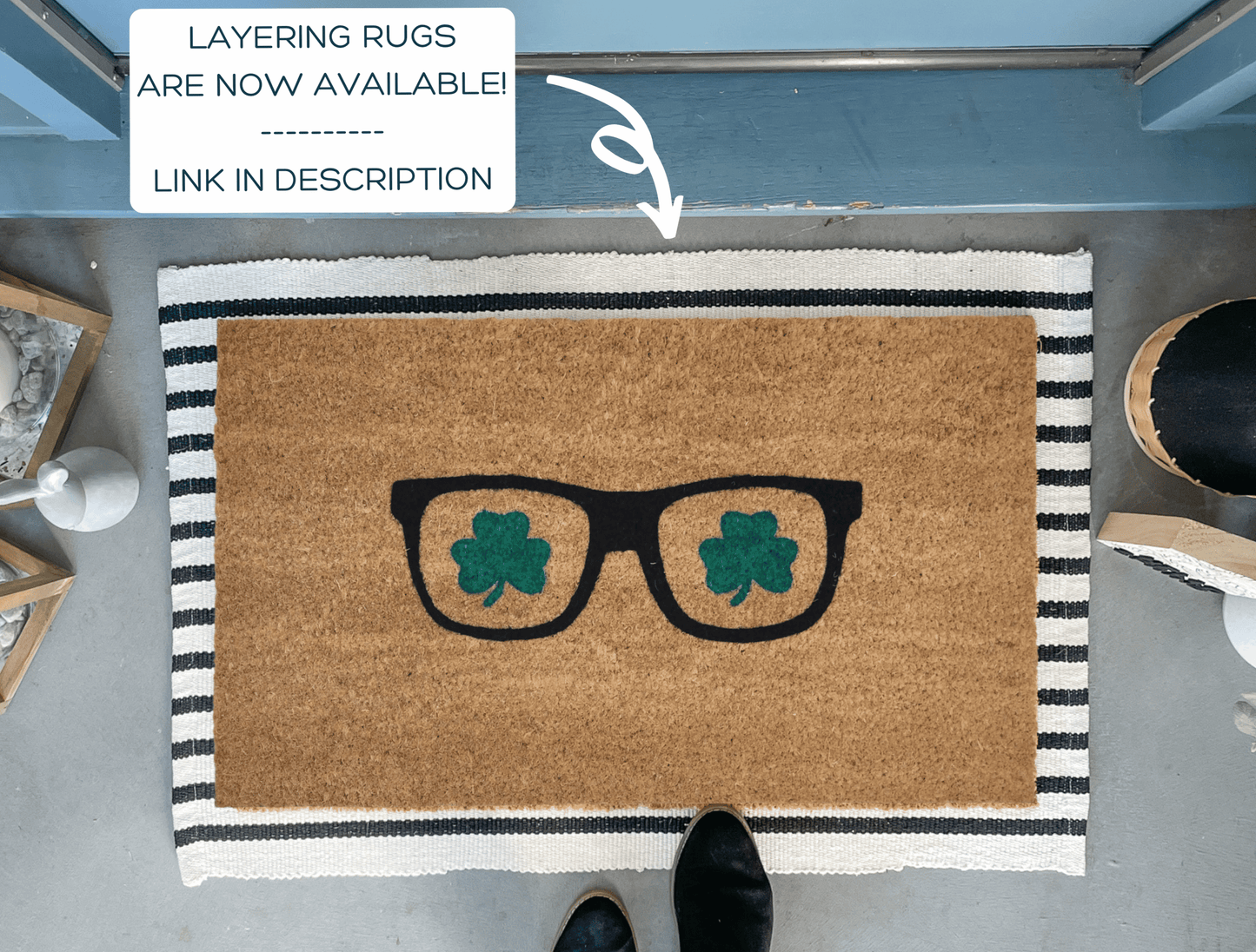 Shamrock Sunglasses Doormat