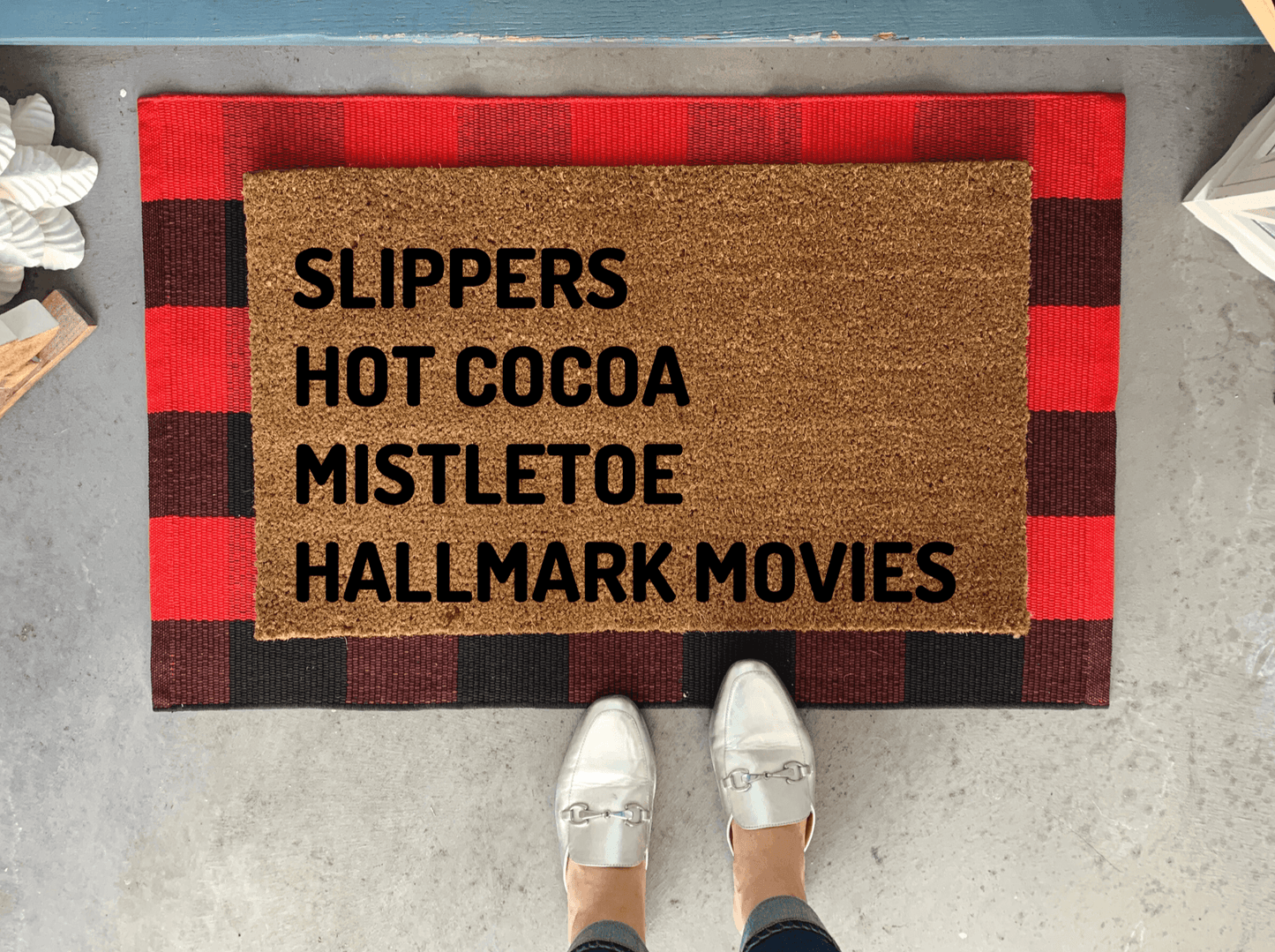 Christmas List Holiday Doormat