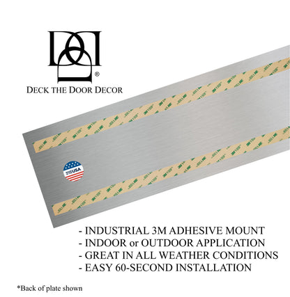 Minimalist Home Address Door Kick Plate - Custom Engraved House Numbers