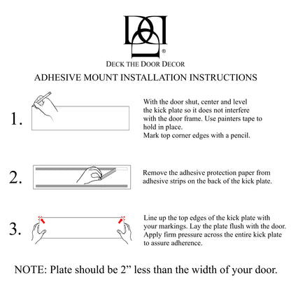 Minimalist Home Address Door Kick Plate - Custom Engraved House Numbers