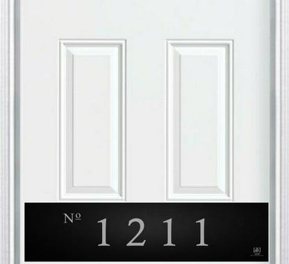 Colonial Home Address Door Kick Plate - Custom Engraved House Numbers