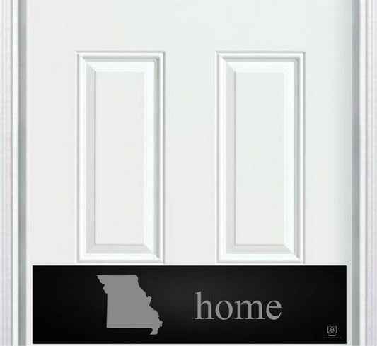 Home State Silhouette Engraved Door Kick Plate - Personalized Entrance Protection