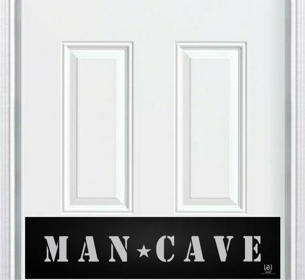 Man Cave Engraved Door Kick Plate - Ultimate Retreat Entrance Protection