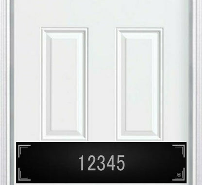 Minimalist Home Address Door Kick Plate - Custom Engraved House Numbers