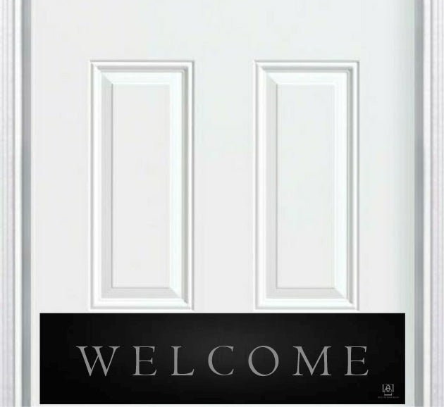 Traditional Welcome Engraved Door Kick Plate - Classic Entrance Protection
