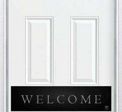 Traditional Welcome Engraved Door Kick Plate - Classic Entrance Protection
