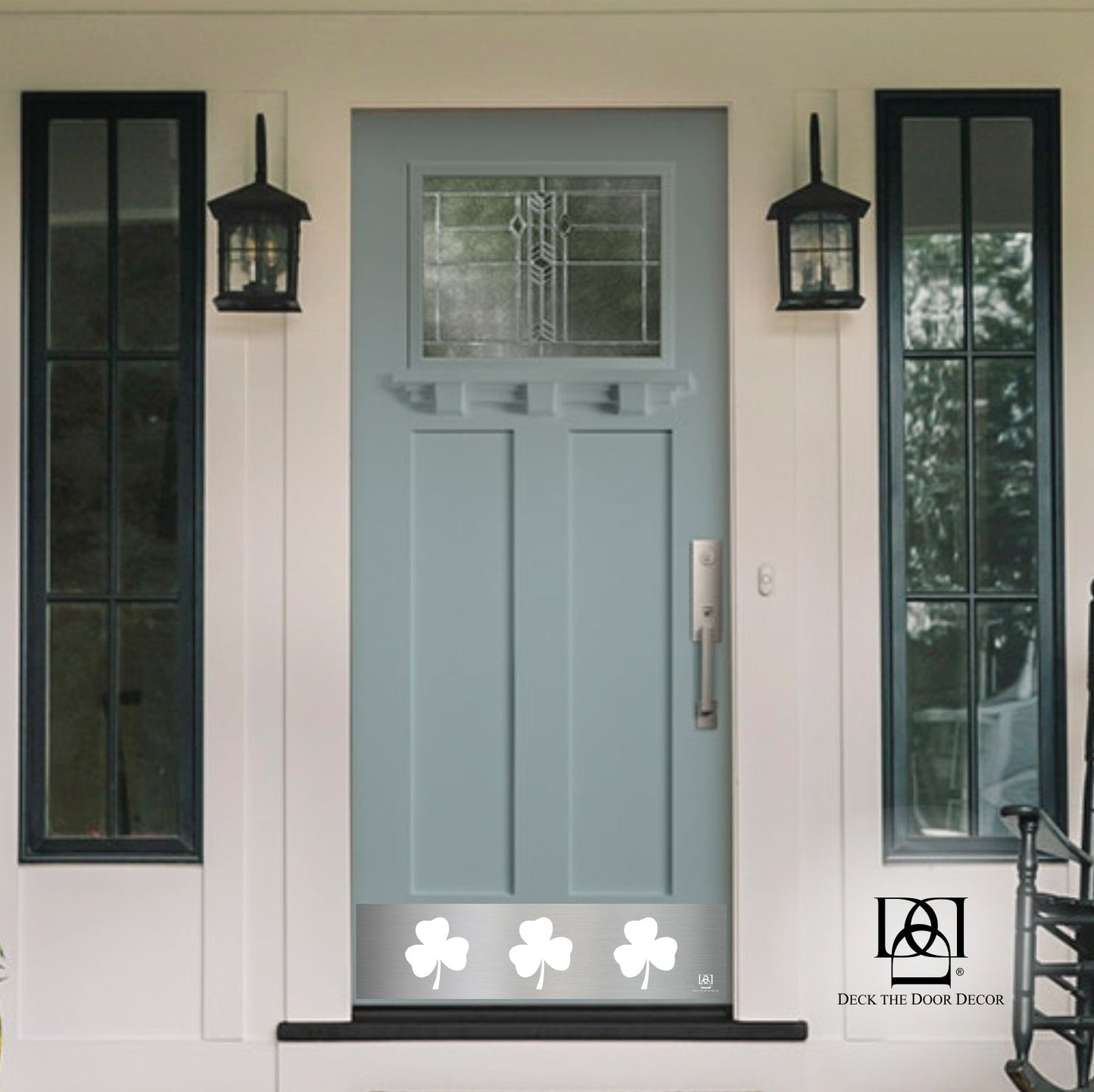 Shamrock Engraved Door Kick Plate - Irish Pride Entrance Protection