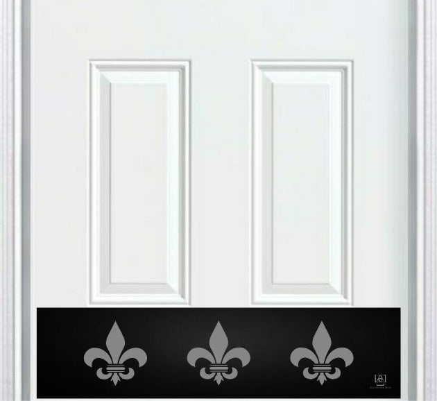 Fleur De Lis Engraved Door Kick Plate - Classic French Entrance Protection